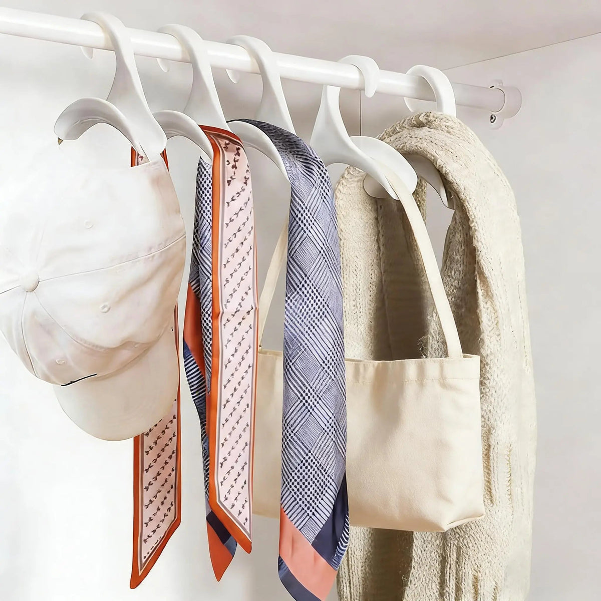 Arched Clothes Hanger and Bag Hook