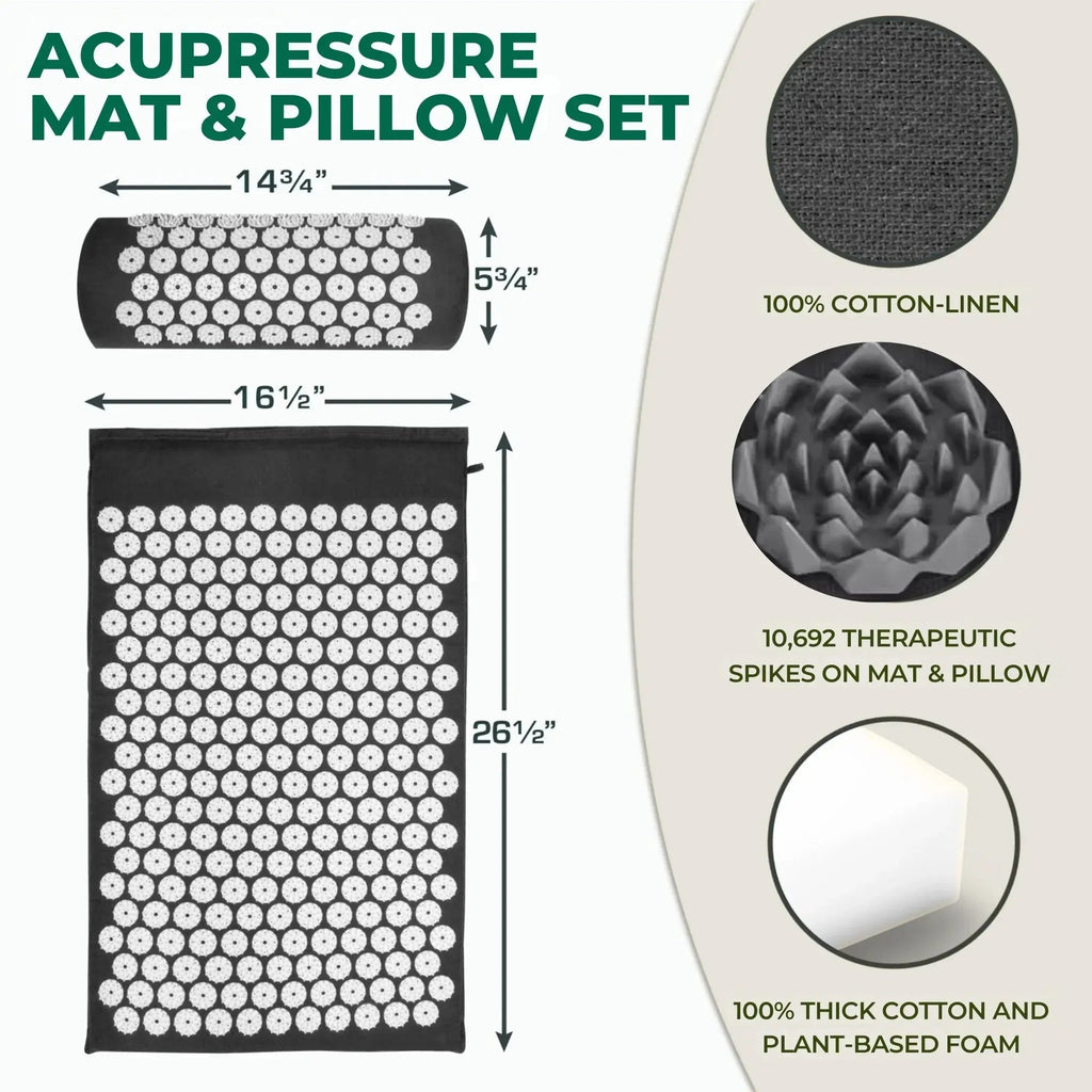 Acupressure Mat and Pillow Set