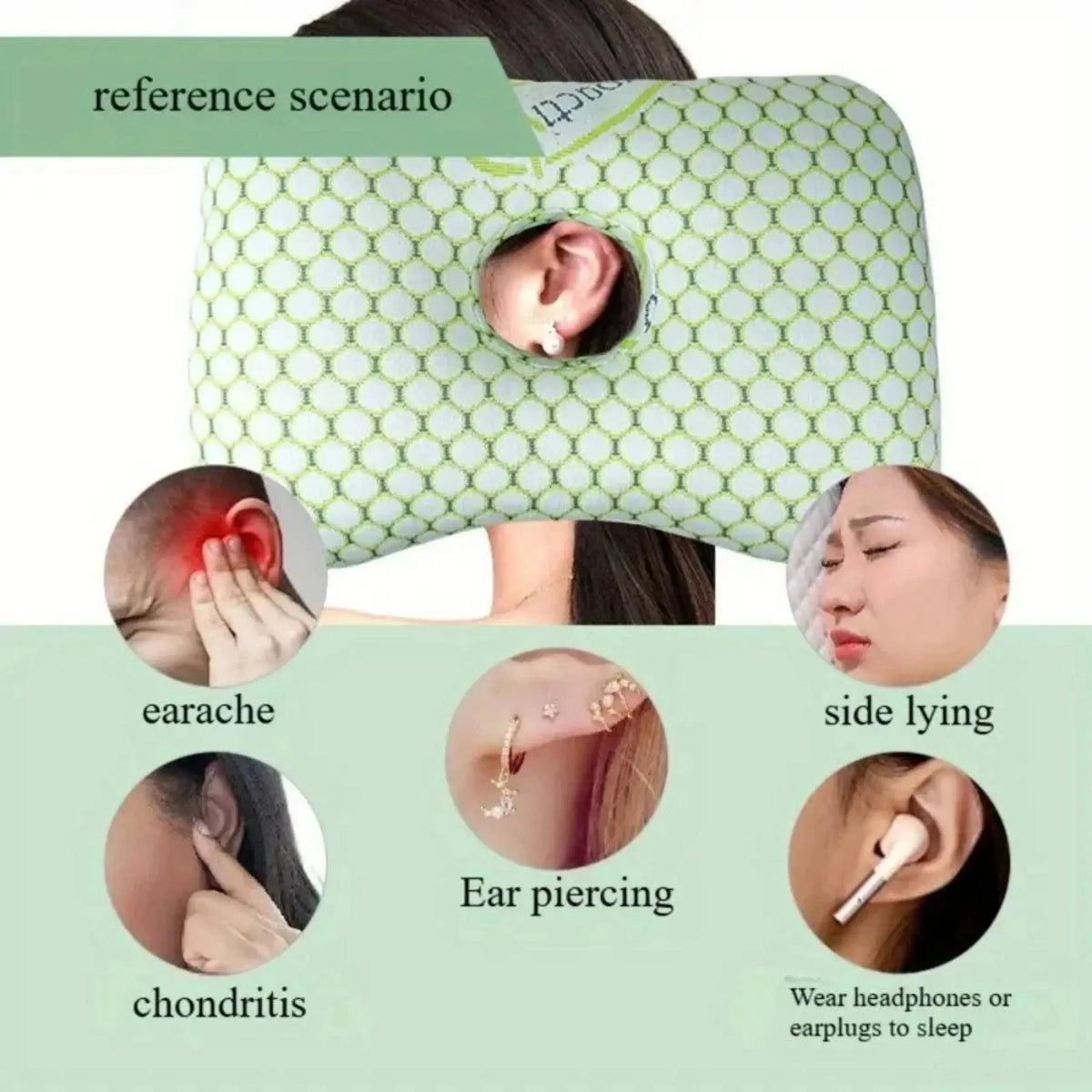 Piercing Pillow with Ear Hole