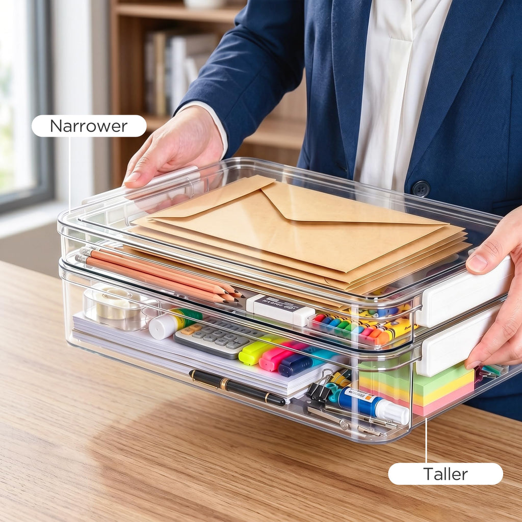 Clear Paper Organizer Box Set (3 Pcs)