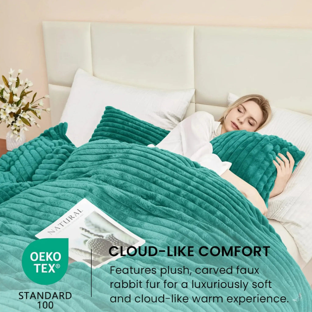 Flano Fleece Duvet Cover Set (3 Pcs)