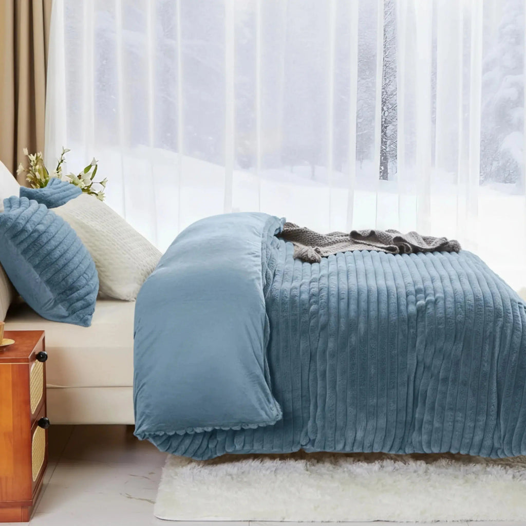 Flano Fleece Duvet Cover Set (3 Pcs)