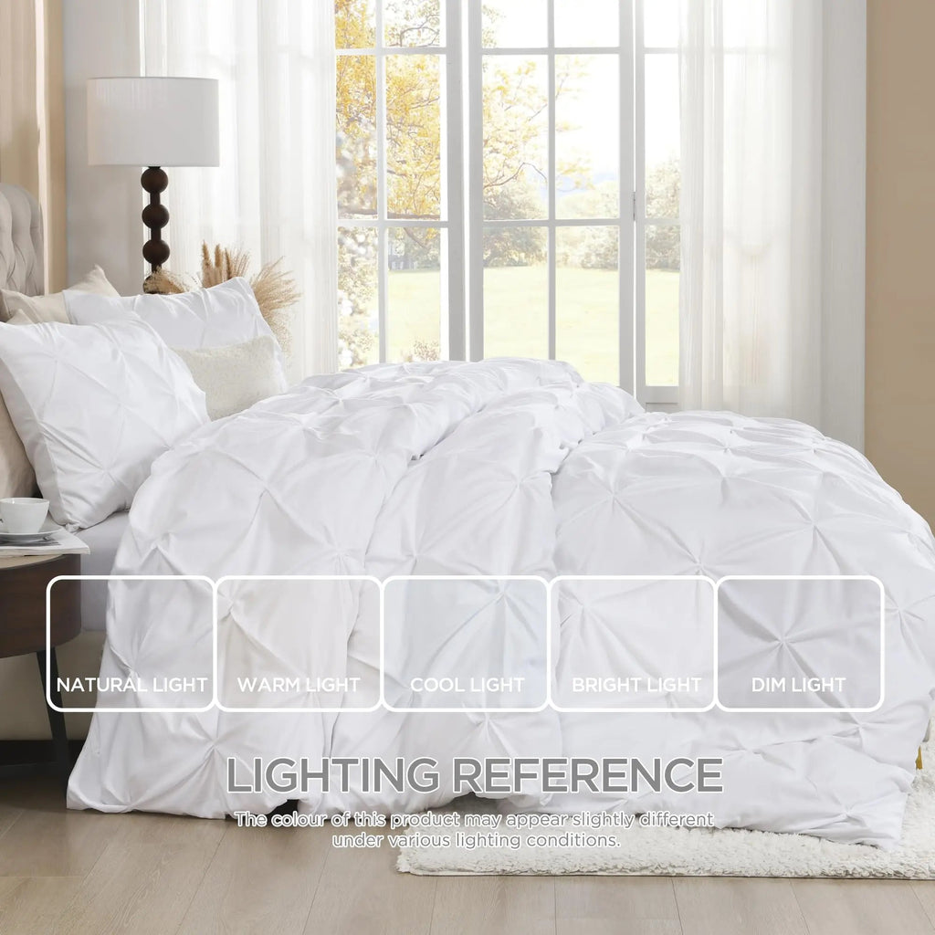 Pinch Pleated Duvet Cover Set