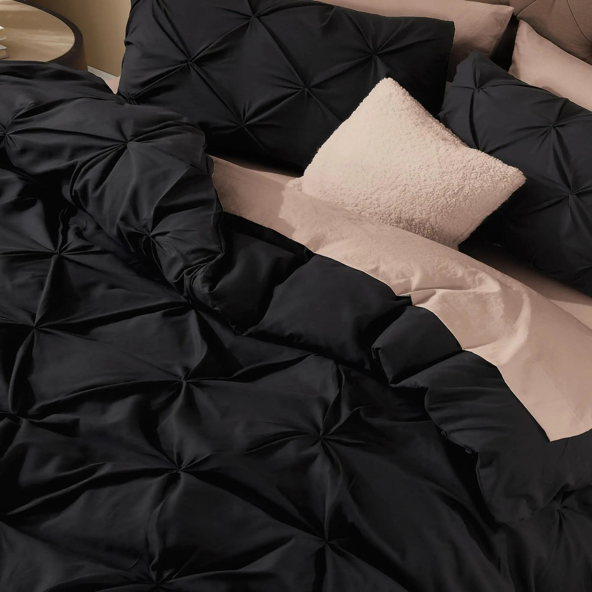 Pinch Pleated Duvet Cover Set