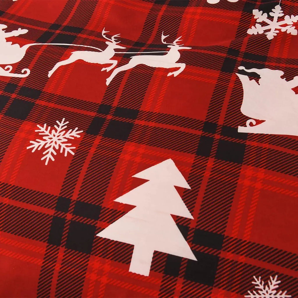 Christmas Checkered Elk Duvet Set (3 Pcs)