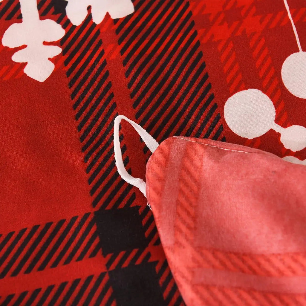 Christmas Checkered Elk Duvet Set (3 Pcs)