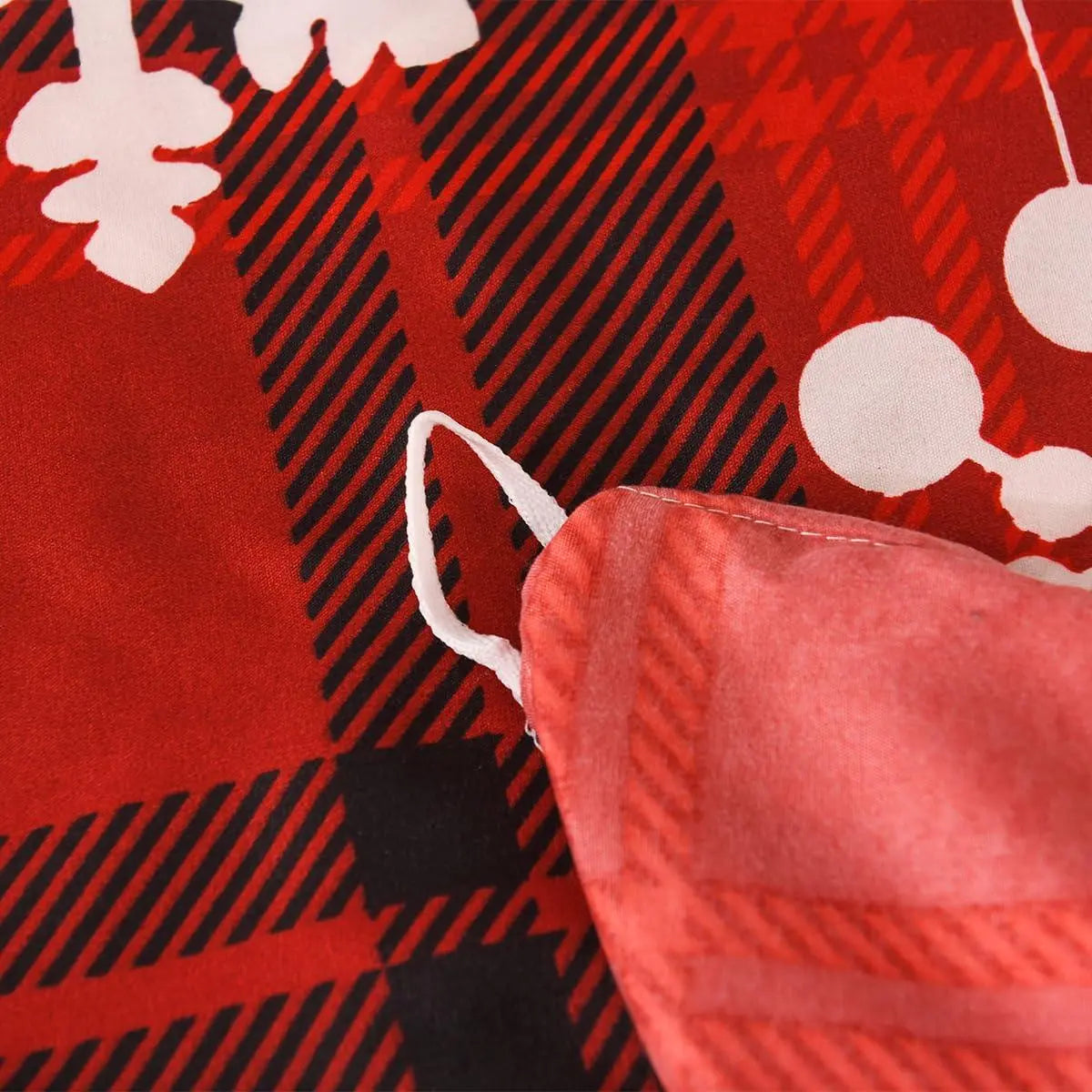 Christmas Checkered Elk Duvet Set (3 Pcs)