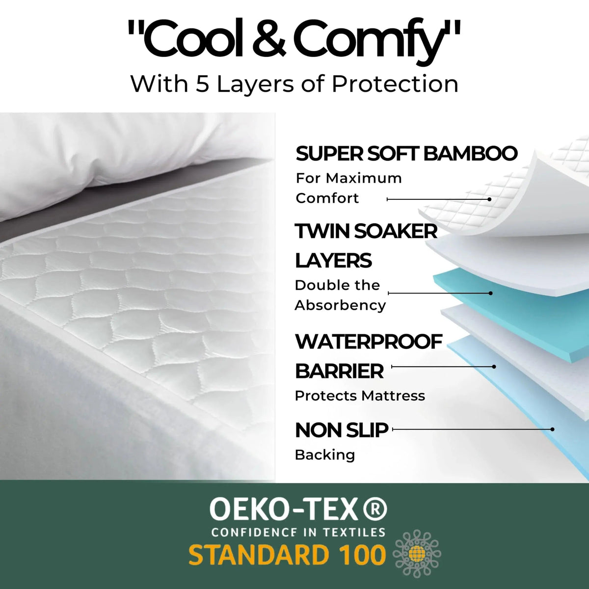 Waterproof Quilted Mattress Pad