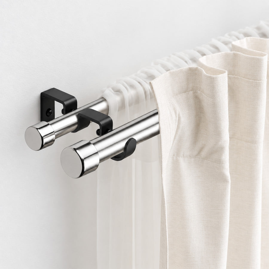 Double Curtain Rod Bracket (2 Pcs)