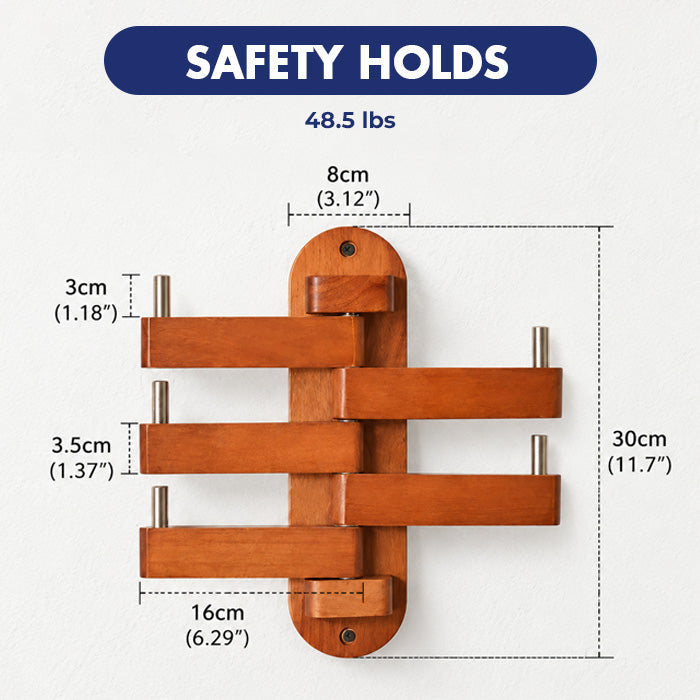 Rotating Wood Hook Rack