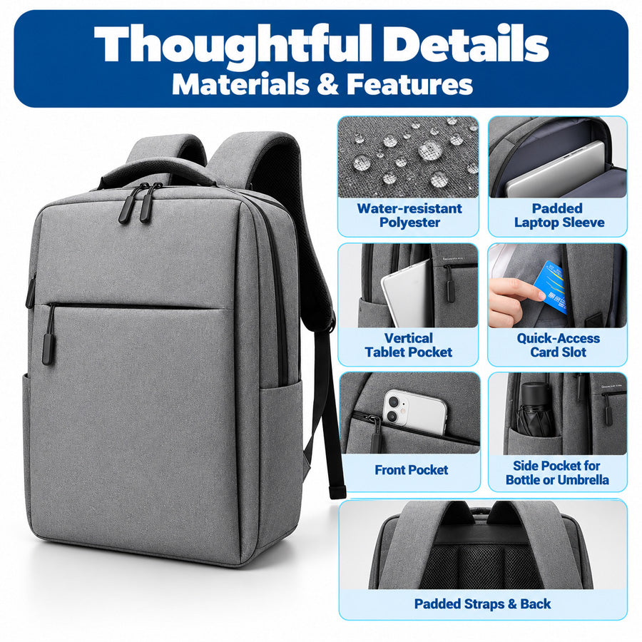 Water-Resistant Laptop Backpack