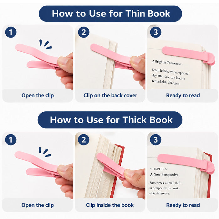 Silicone Reading Bookmark (3 Pcs)
