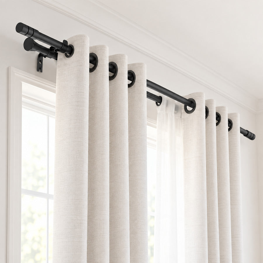 Double Curtain Rod Bracket (2 Pcs)