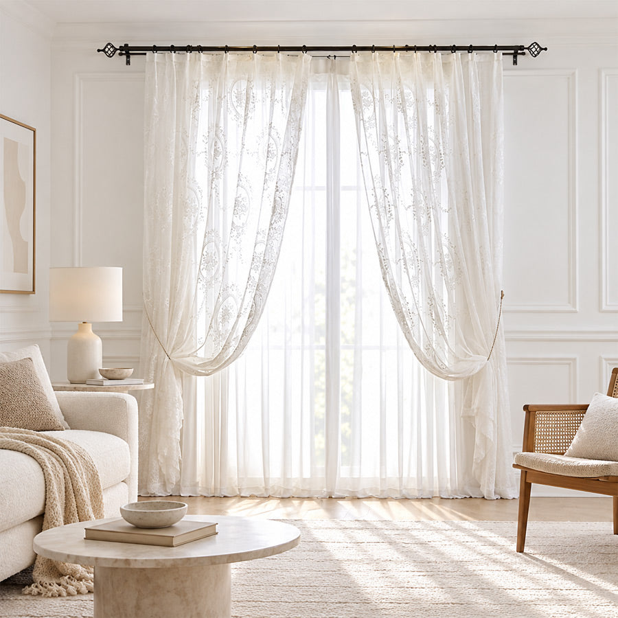 Double Curtain Rod Bracket (2 Pcs)