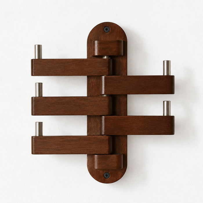 Rotating Wood Hook Rack