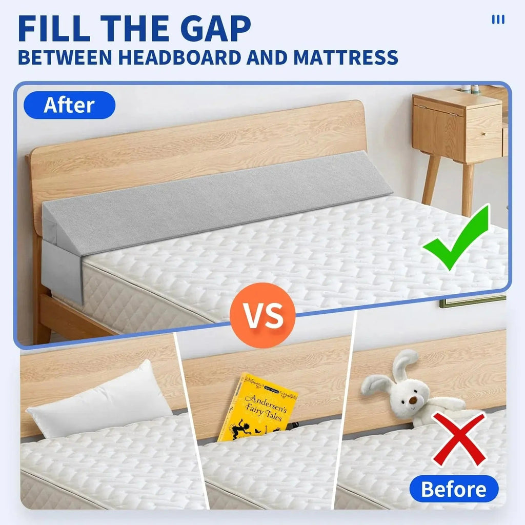 Mattress Gap Pillow with Storage Pockets