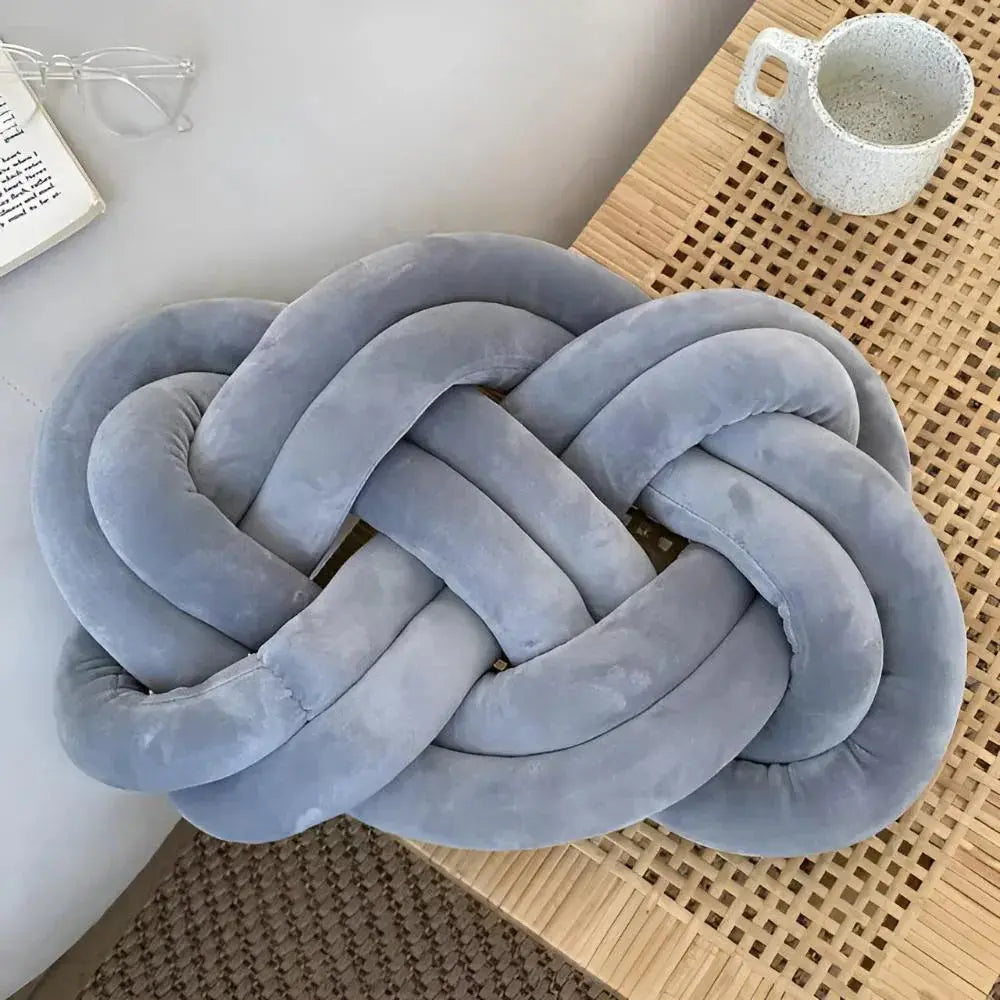 Velvet Knotted Throw Pillow