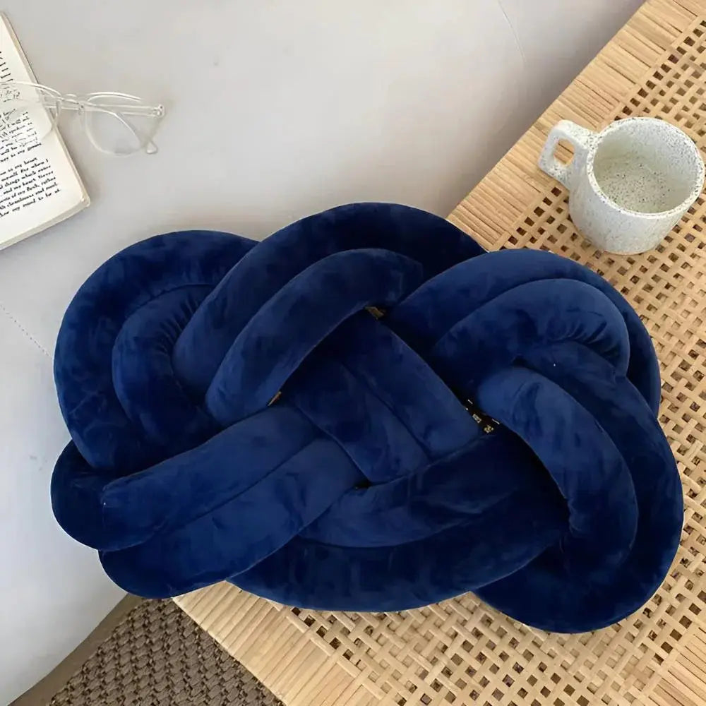 Velvet Knotted Throw Pillow