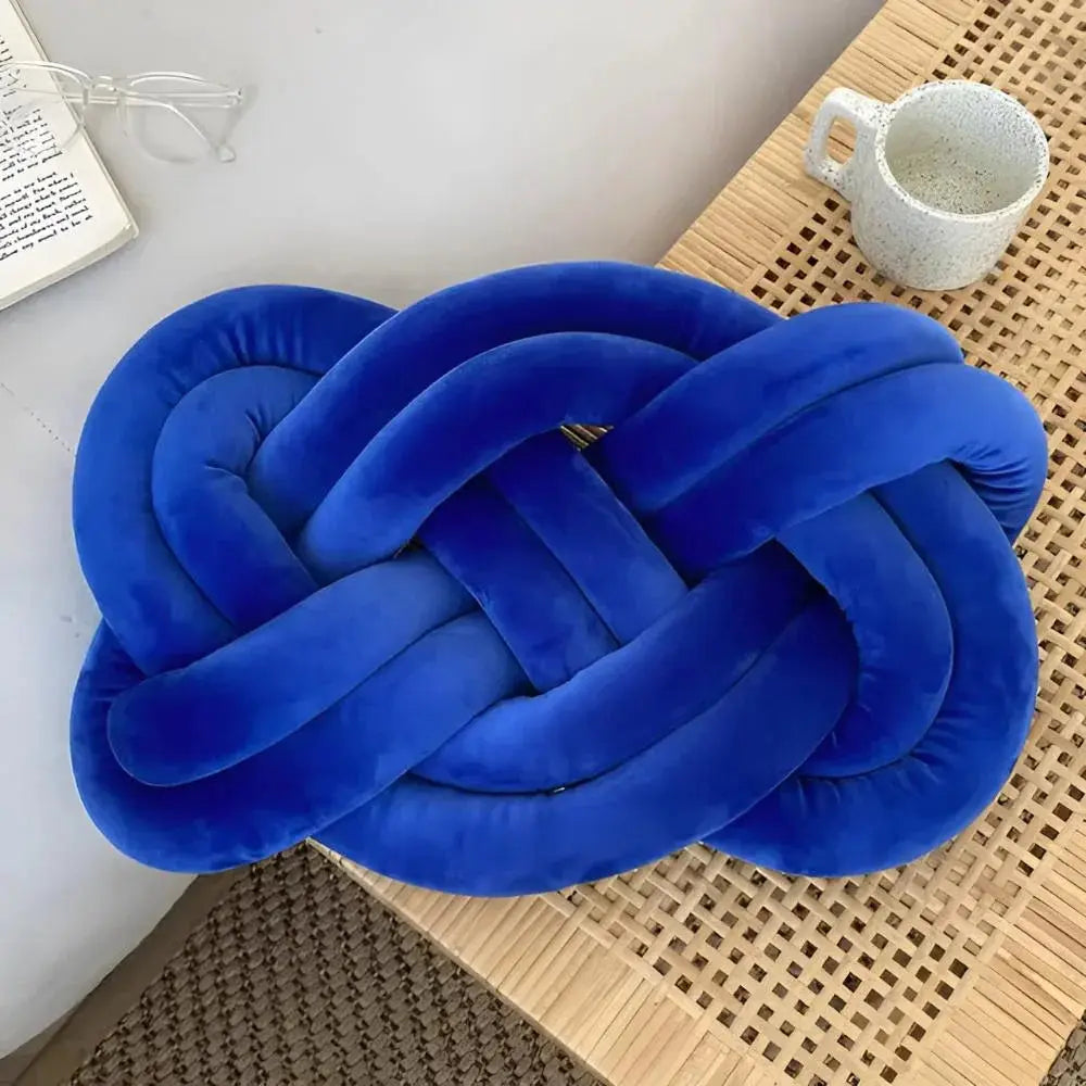 Velvet Knotted Throw Pillow