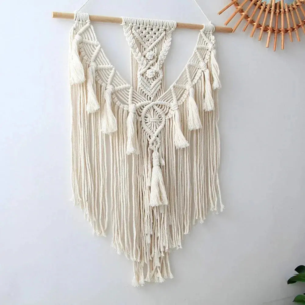 Boho Woven Geometric Wall Tapestry
