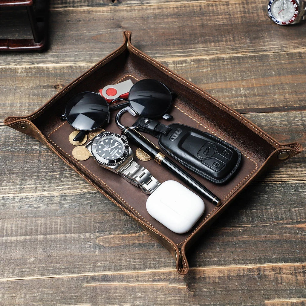 Leather Catchall Tray