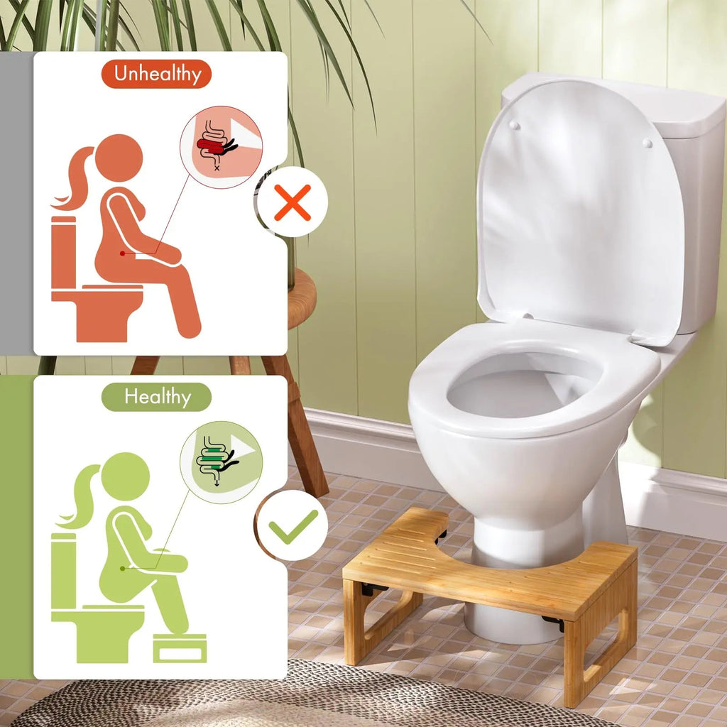 Bamboo Foldable Toilet Stool