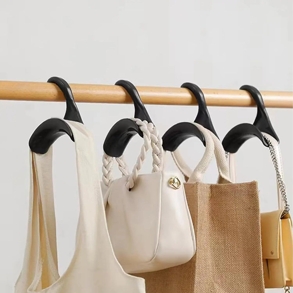 Arched Clothes Hanger and Bag Hook