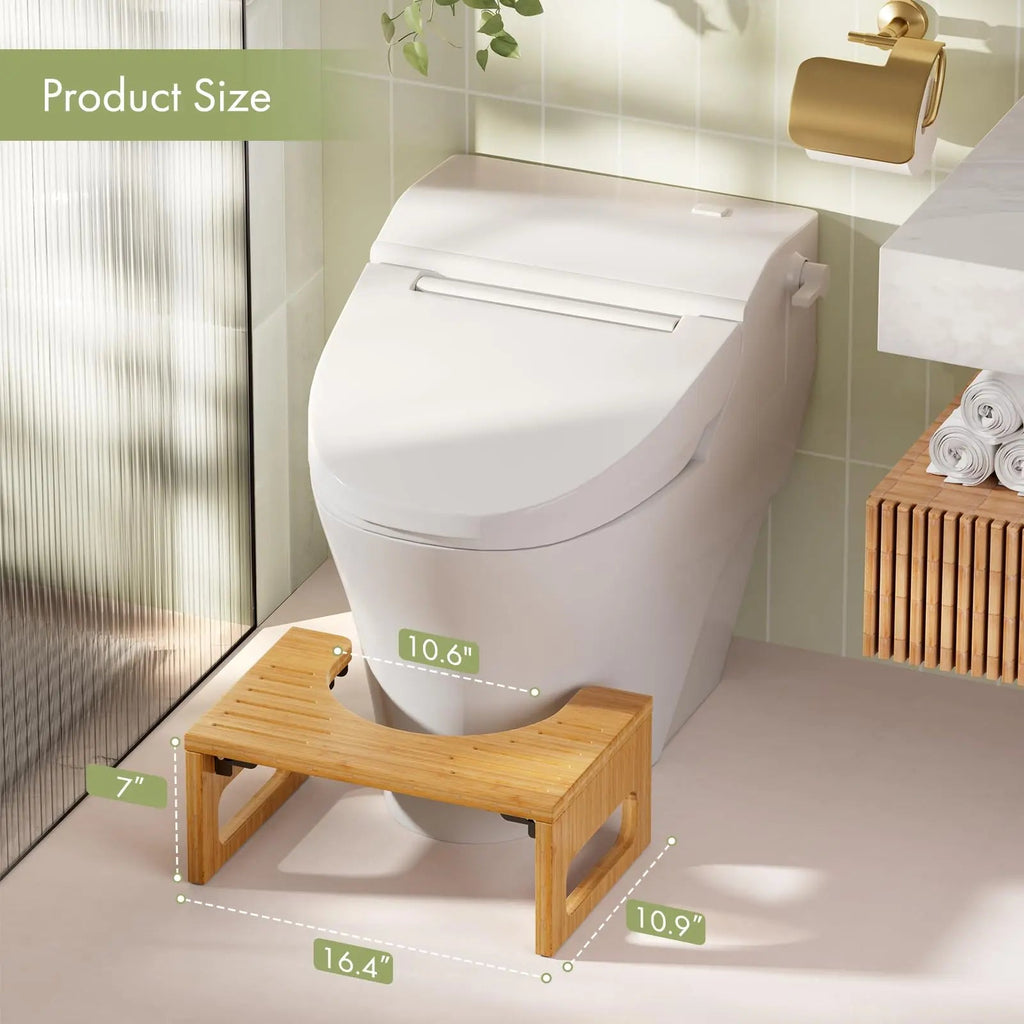 Bamboo Foldable Toilet Stool