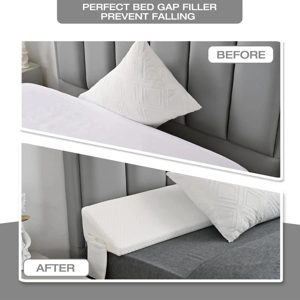Mattress Gap Pillow with Storage Pockets