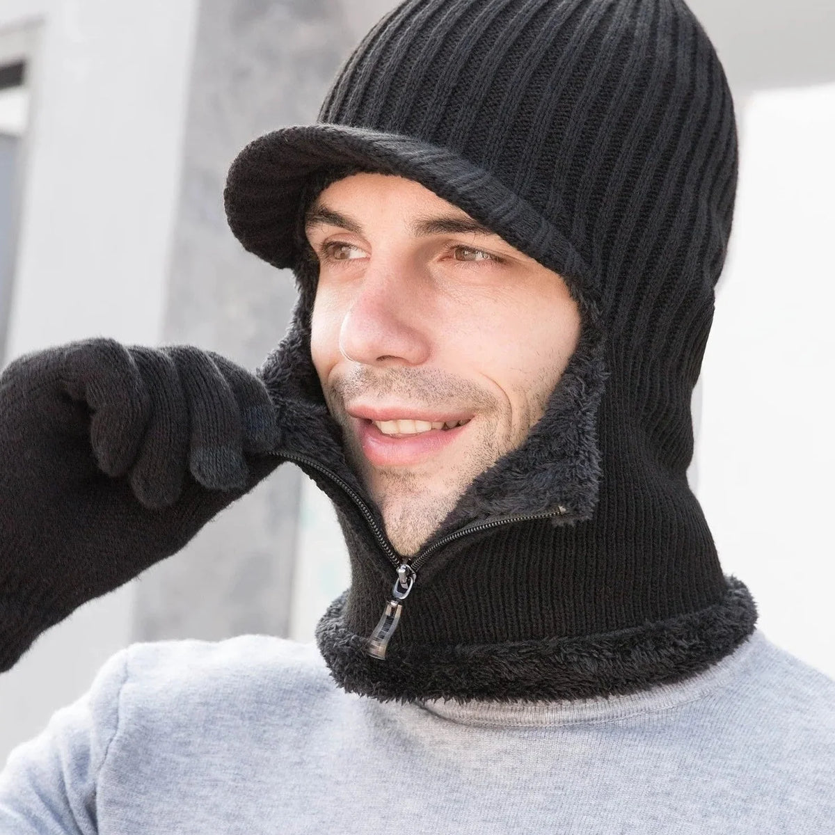 Winter Fleece Balaclava Beanie