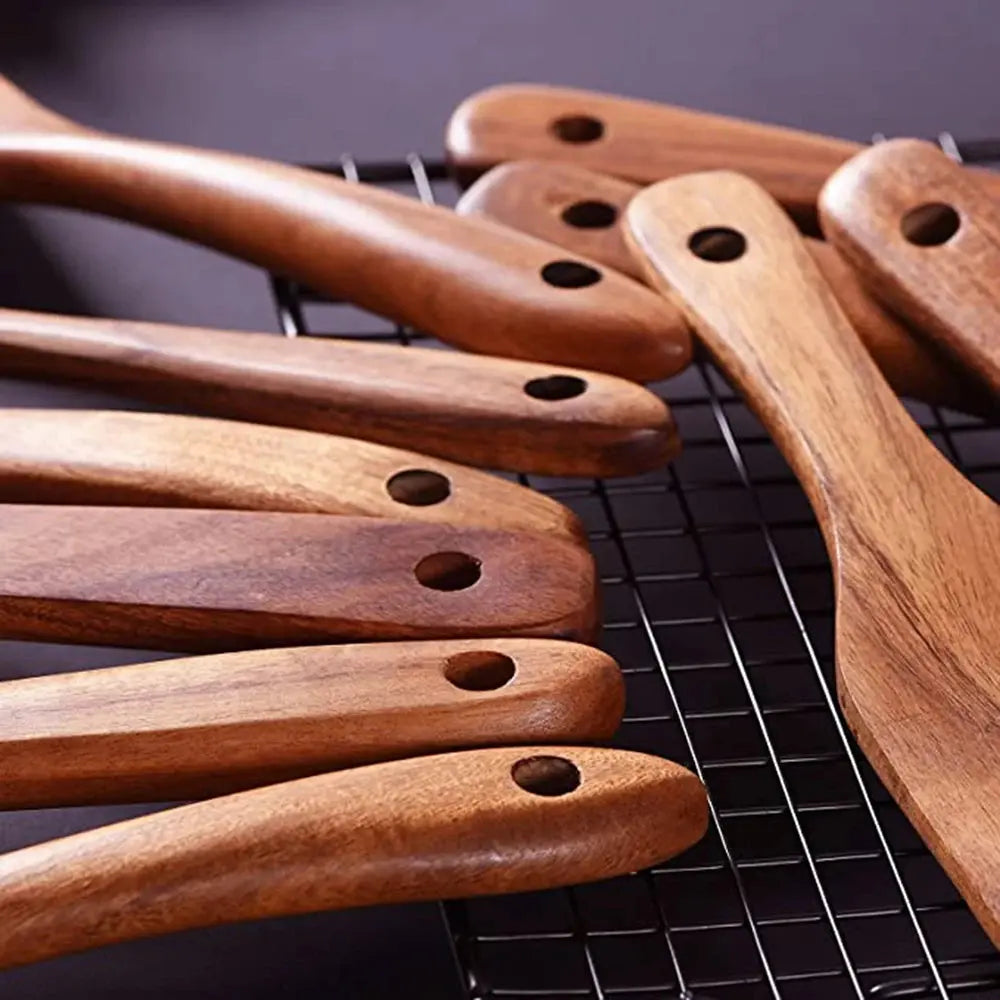 Teak Wooden Kitchen Utensils Set (6 Pcs)