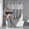 No Hook Shower Curtain