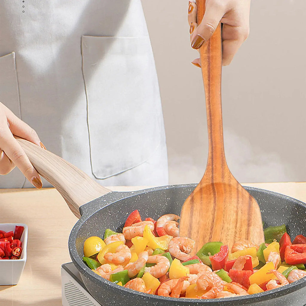 Teak Wooden Kitchen Utensils Set (6 Pcs)