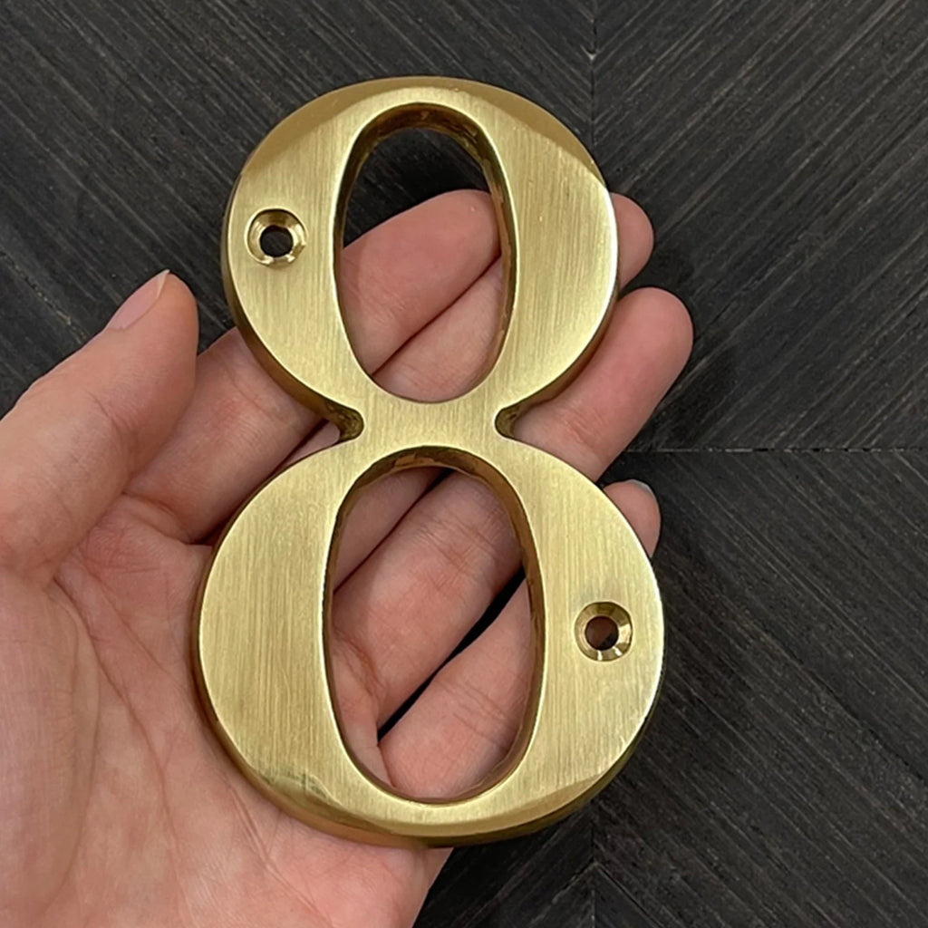 Polished Brass House Numbers