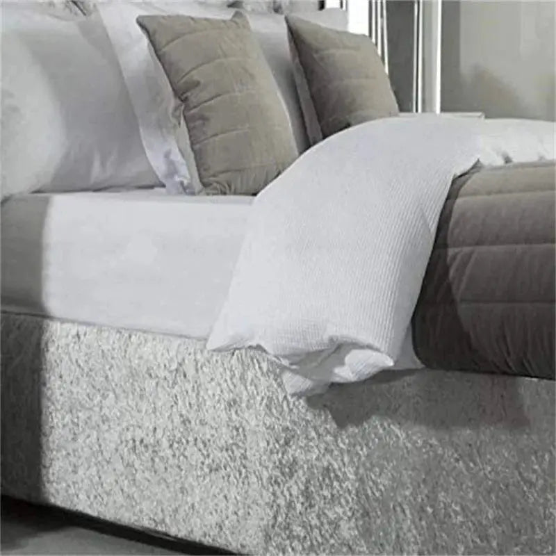 Crushed Velvet Wrap Bed Skirt