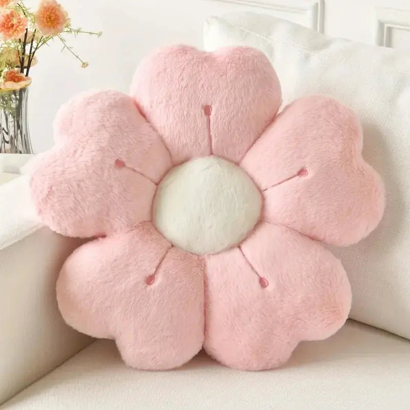 Flower Plush Throw Pillow