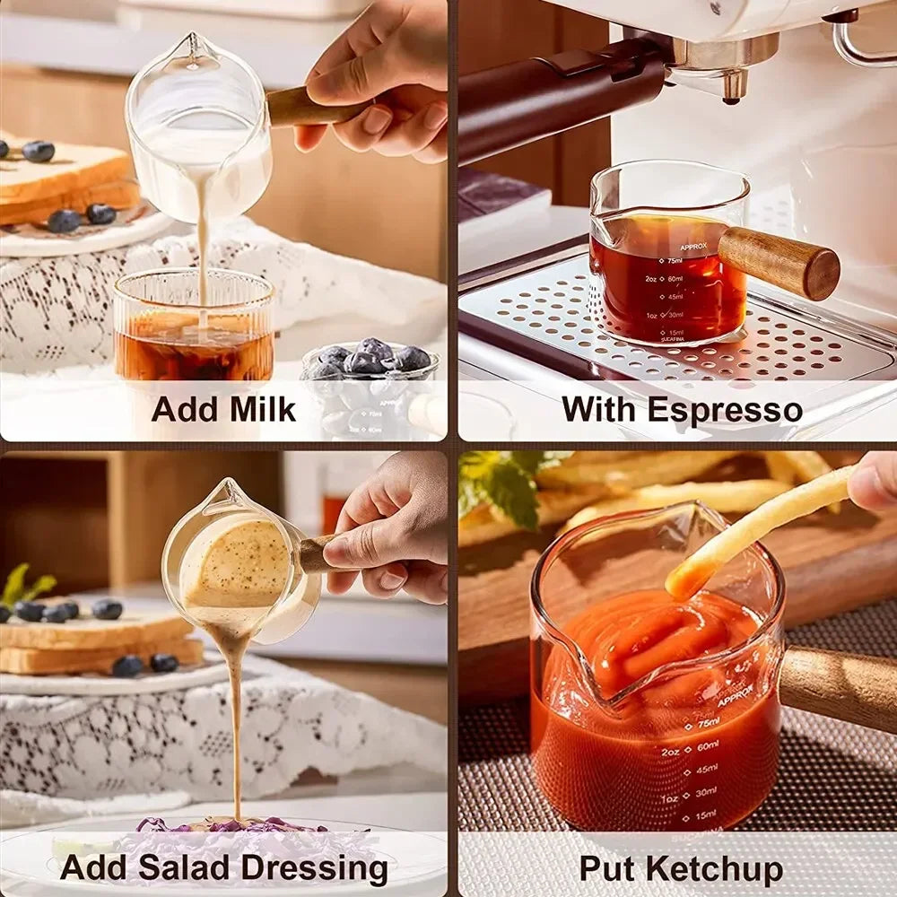 Wooden Handle Measuring Cup