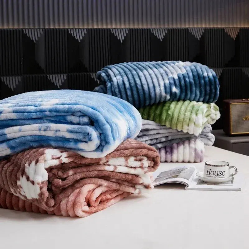 Tie Dye Flannel Fleece Blanket