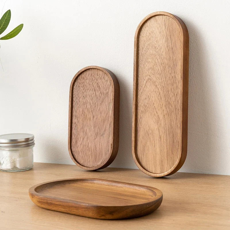 Wooden Serving Tray Set (3 Pcs)