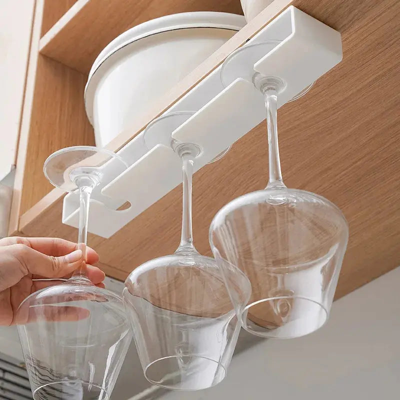 Under Cabinet Wine Glass Rack (2 Pcs)