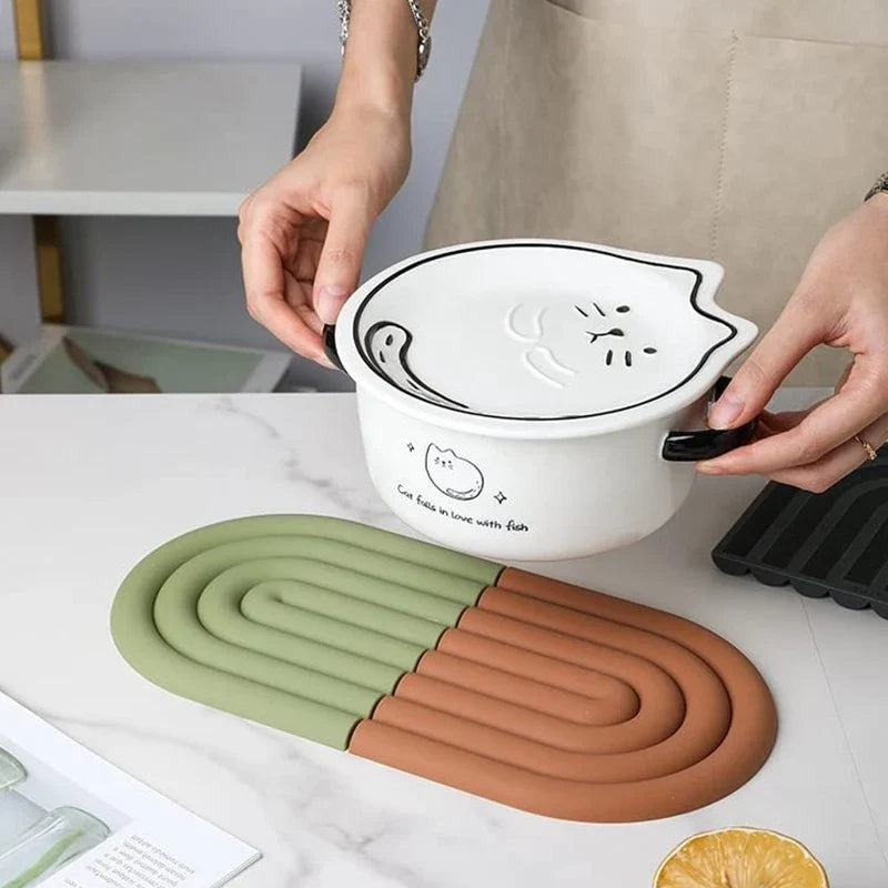 Rainbow Silicone Trivets (2 Pcs)
