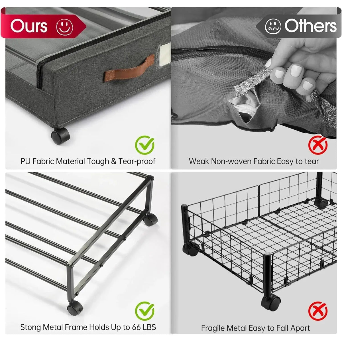 Rolling Underbed Storage Drawer