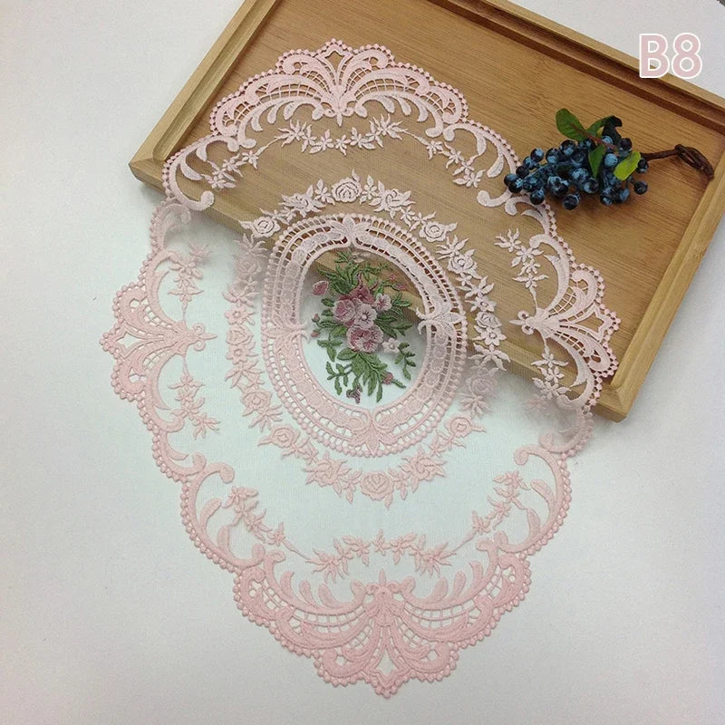 Embroidered Lace Table Mat (2 Pcs)