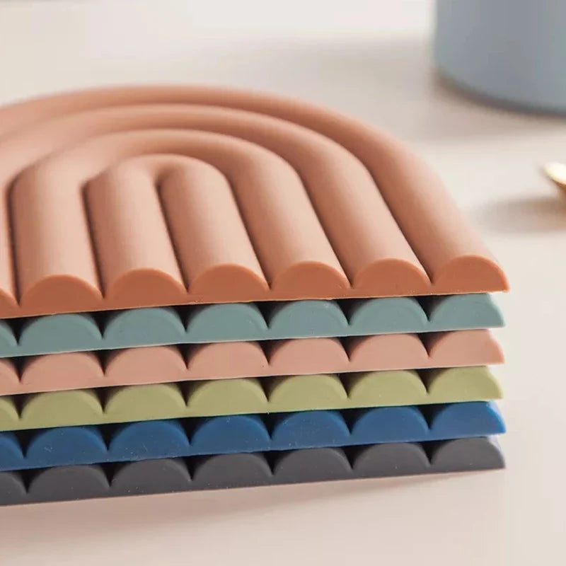 Rainbow Silicone Trivets (2 Pcs)