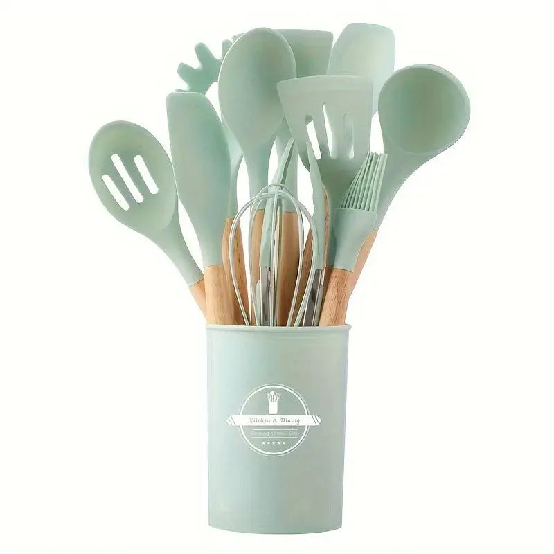 Silicone Kitchen Utensils Set (12 Pcs)