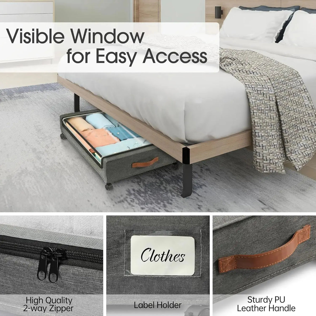 Rolling Underbed Storage Drawer