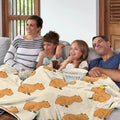Capybara Print Plush Flannel Blanket