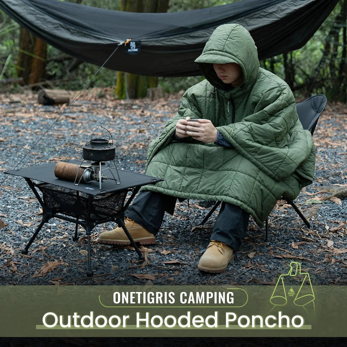 Hooded Camping Blanket Poncho