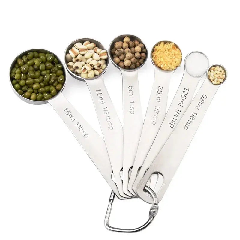 Stainless Steel Measuring Spoons (6 Pcs)