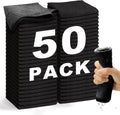 Black Microfiber Cleaning Cloth Set (50 Pcs)
